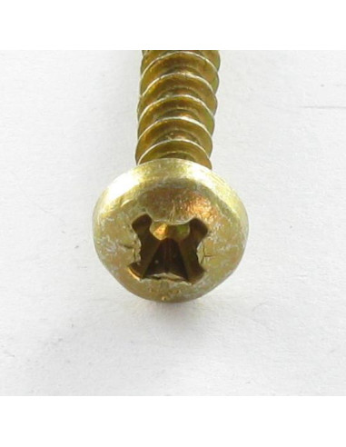 1 x VBA3 Tête ronde TR Pozi 3.5X25 Bichromaté