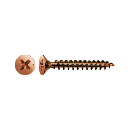 1 x Vis Spax Tête fraisée Pozi N°2 3.5X35 Diamètre de tête: 7 Filetage total ACBRU