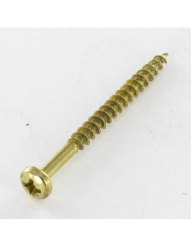 1 x VBA3 Tête ronde TR Pozi 4X25 Acier laitonne