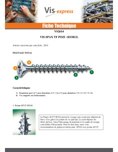 Vis Spax Tête fraisée Pozi N°2 3.5X16 Diamètre de tête: 7... 2