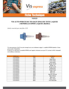 Vis autoperceuse Tête hexagonale TH 4.8X35 Rondelle... 2