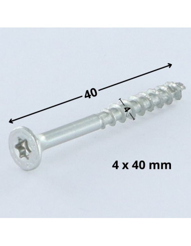 1 x Vis Spax Tête fraisée TORX T20 4X40 Filetée...