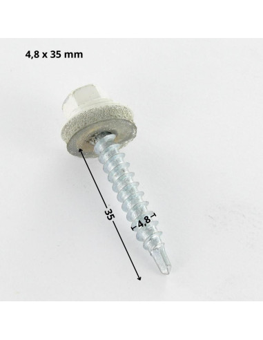 1 x Vis autoperceuse Tête hexagonale TH 4.8X35...