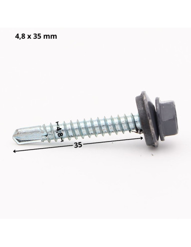 1 x Vis autoperceuse Tête hexagonale TH 4.8X35...