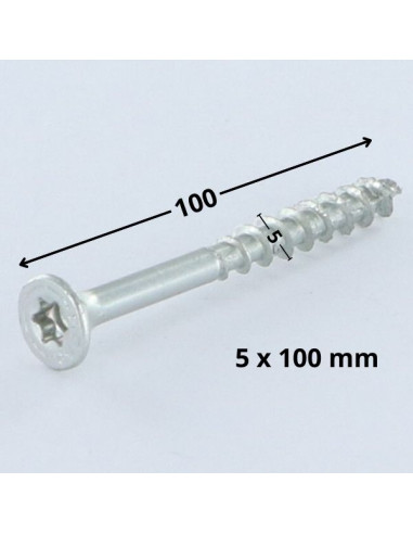 1 x Vis Spax Tête fraisée TORX T20 5X100...