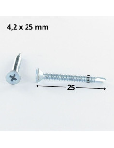 Vis autoperceuse Tête fraisée Phillips 4.2X25 Filet tôle... 2