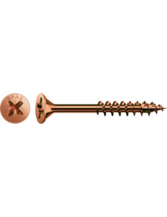 Vis Spax Tête fraisée Pozi N°2 5X90 Filetée sur 61...