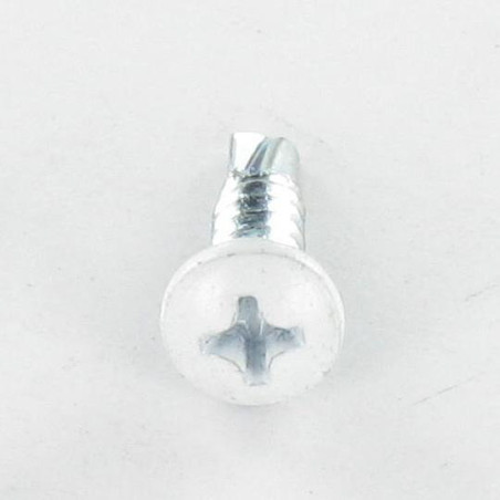 1 x Vis autoperceuse Tête cylindrique bombée TCB Phillips 4.2X25 Filet tôle Acier zingué RAL9016 blanc signalisation
