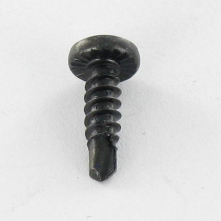 1 x Vis autoperceuse Tête cylindrique bombée TCB Phillips 4.8X32 Filet tôle Acier zingué noir