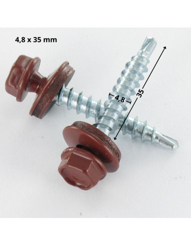 1 x Vis autoperceuse Tête hexagonale TH 4.8X35...