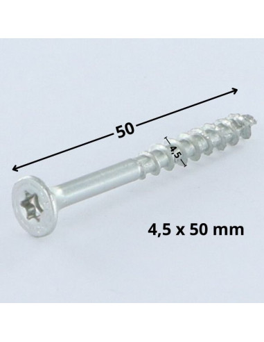 1 x Vis Spax Tête fraisée TORX T20 4.5X50...
