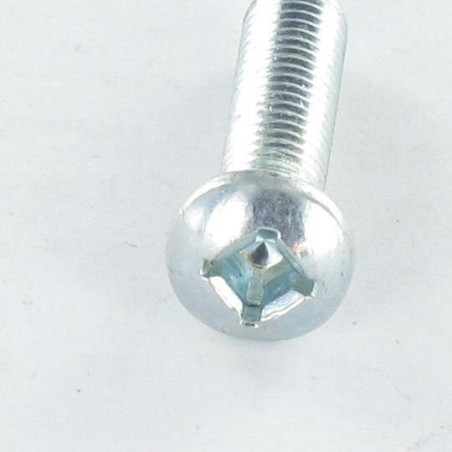 1 x Vis métaux Tête cylindrique bombée TCB M6X30 Carré phillips QP2 Acier zingué
