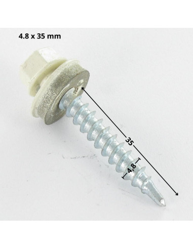 1 x Vis autoperceuse Tête hexagonale TH 4.8X35...