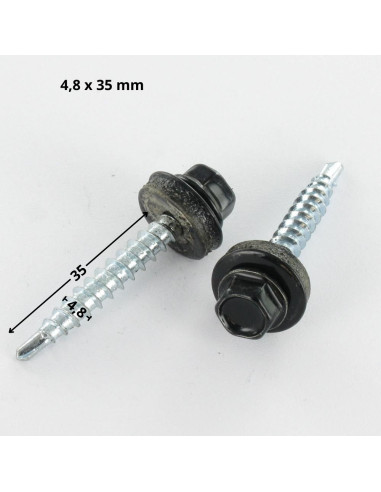 1 x Vis autoperceuse Tête hexagonale TH 4.8X35...