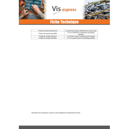 1 x Vis autoperceuse Tête fraisée Phillips 4.2X38 Filet tôle Acier zingué