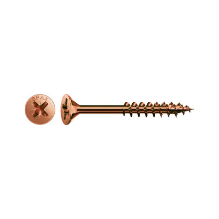 1 x Vis Spax Tête fraisée Pozi N°2 4X40 Filetée sur 22 Filetage partiel ACBRU
