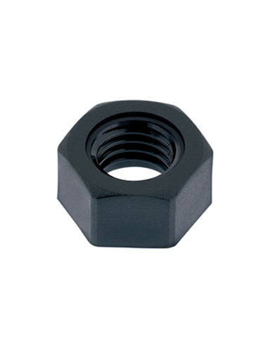 1 x Ecrou nylon noir Hexagonal HU M2