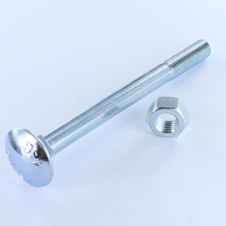 1 x Boulon (vendu avec Ecrou) TRCC JAPY tête ronde collet carré M7X60 Filetage partiel ZING