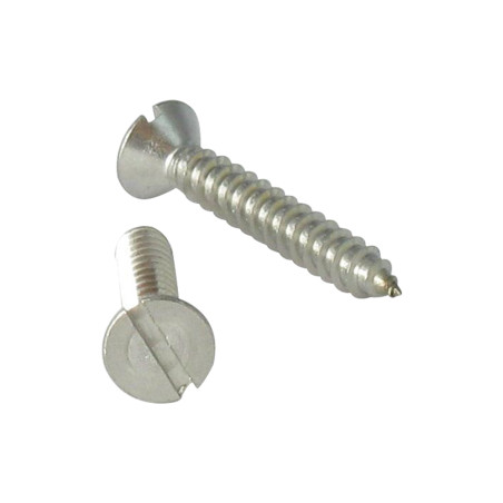1 x VBA Vis bois agglo Tête fraisée Fendue 4X25 Inox A2