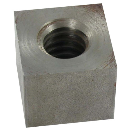 1 x Ecrou carré VKM Tête ronde TR 20X4 Trapézoidale Gauche Acier brut