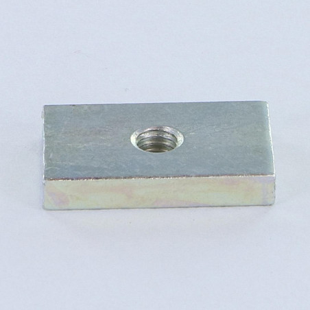 1 x Ecrou Rectangulaire M10 30X15X6 Acier zingué