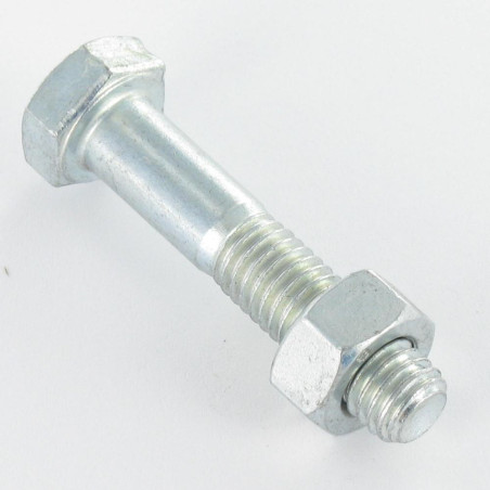 100 x Boulon (vendu avec Ecrou) Tête hexagonale TH M12X45 Classe 8.8 SB Acier zingué