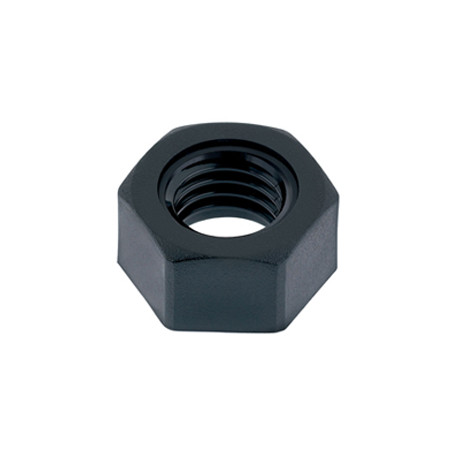 1 x Ecrou nylon noir Hexagonal HU M12 S/PLAT 18