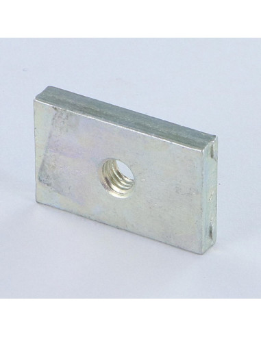 1 x Ecrou Rectangulaire M6 17X20X6 Acier zingué