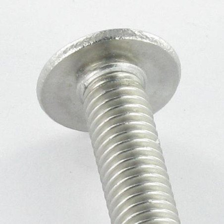 1 x Vis métaux BHC (Tête Bombée Hexagonal creux) Embase collerette M6X50 Clé de 4 HC4 Inox A4