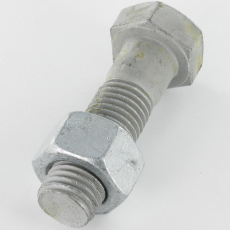 25 x Boulon (vendu avec Ecrou) Tête hexagonale TH M16X100 Classe 8.8 SB Forte tenue à la corrosion Acier galvanisé à