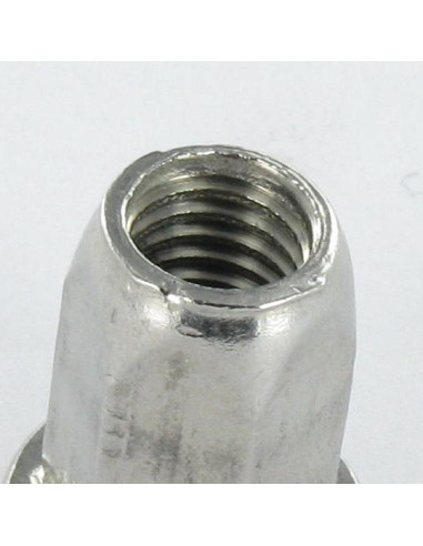 1 x Ecrou à sertir Inox Tête plate Hexagonal...