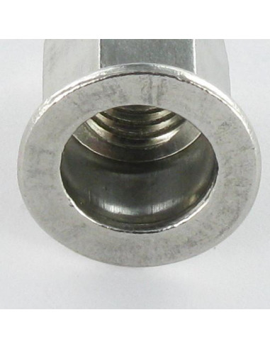 1 x Ecrou à sertir Inox Tête plate Hexagonal...