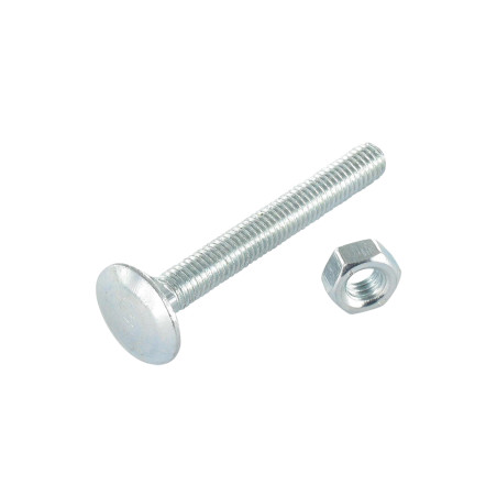 1 x Boulon (vendu avec Ecrou) TRCC JAPY tête ronde collet carré M12X140 Filetage total Acier zingué