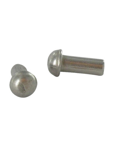 1 x Rivet à frapper Tête ronde TR Inox A2 2.5X10