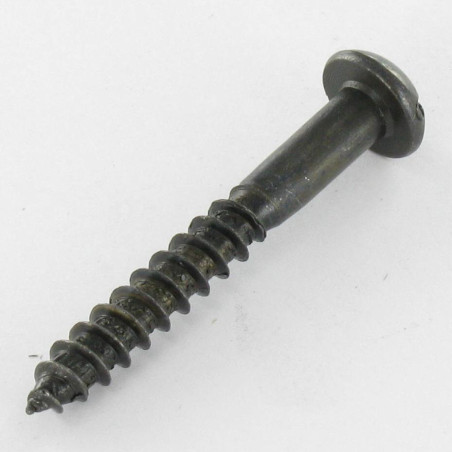 1 x Vis bois Tête ronde TR Fendue 5X40 Acier zingué noir