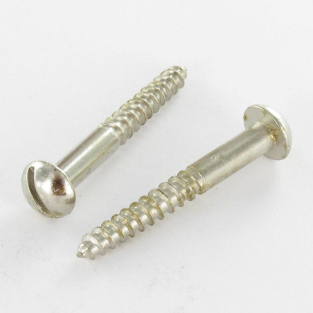 1 x Vis bois Tête ronde TR Fendue 5X40 Acier chrome