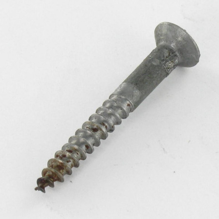 1 x Vis bois Tête fraisée bombée TFB Fendue 5X60 Acier brut