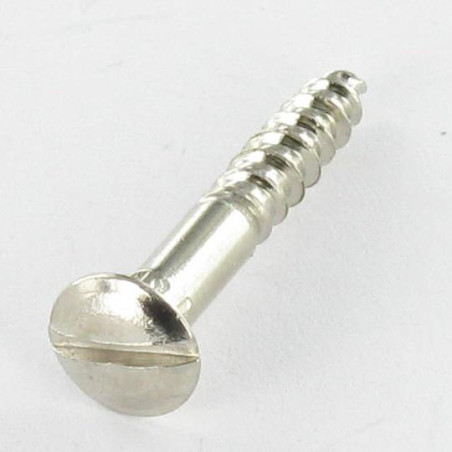 1 x Vis bois Tête fraisée bombée TFB Fendue 4X25 Acier nickelé