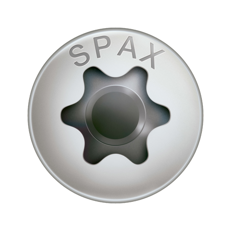 1 x Spax Vis bois Tête fraisée bombée TFB T-STAR TORX T20 4X30 Filetage total Inox A2