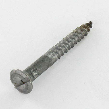 1 x Vis bois Tête fraisée bombée TFB Fendue 5X20 Acier brut