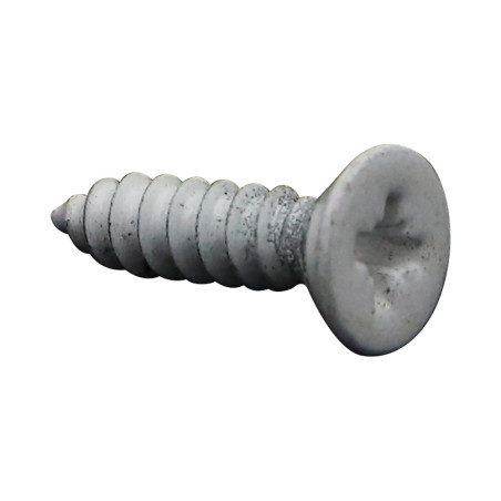 1 x Vis tôle Inox A2 Tête fraisée Pozi 4.8X38 RAL9016 blanc signalisation