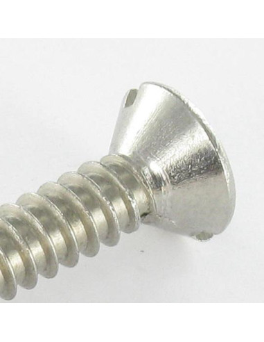 1 x Vis tôle Inox A2 Tête fraisée Fendue 4.8X25