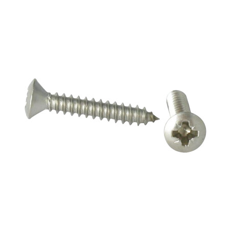1 x Vis tôle Inox A2 Tête fraisée bombée TFB Pozi 2.9X9.5