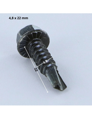 1 x Vis autoperceuse Tête hexagonale TH 4.8X22...