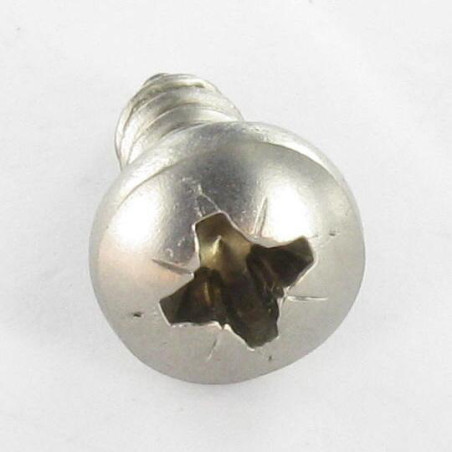 1 x Vis tôle Inox A2 tête cylindrique bombée large Pozi 4.8X38