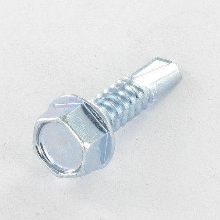1 x Vis autoperceuse Tête hexagonale TH Embase collerette Lisse 5.5X22 Acier zingué