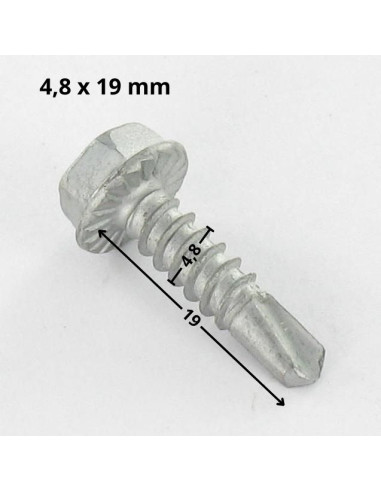1 x Vis autoperceuse Tête hexagonale TH 4.8X19...