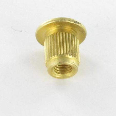 1 x Ecrou Relieur Moletée Laiton M8 Diamètre de tête: 20 Longueur sous tête 16