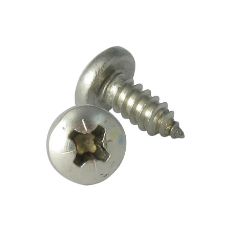 1 x Vis tôle Inox A2 tête cylindrique bombée large Pozi 4.8X19
