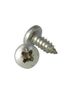 Vis tôle Inox A2 tête cylindrique bombée large Pozi 3.9X25